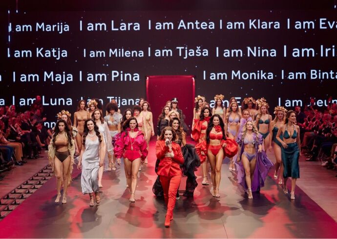 Módní spektákl při 70. výročí Lisca